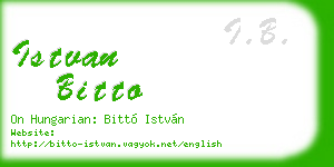 istvan bitto business card
